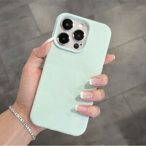 iPhone 13  Phone Case  Simple Faux Leather Texture TPU Case……215